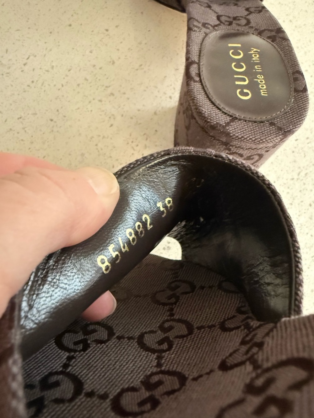 GUCCI Siaga Horsebit Slide Sandals Brown Size EU 38 US 8 - Picture 8 of 12
